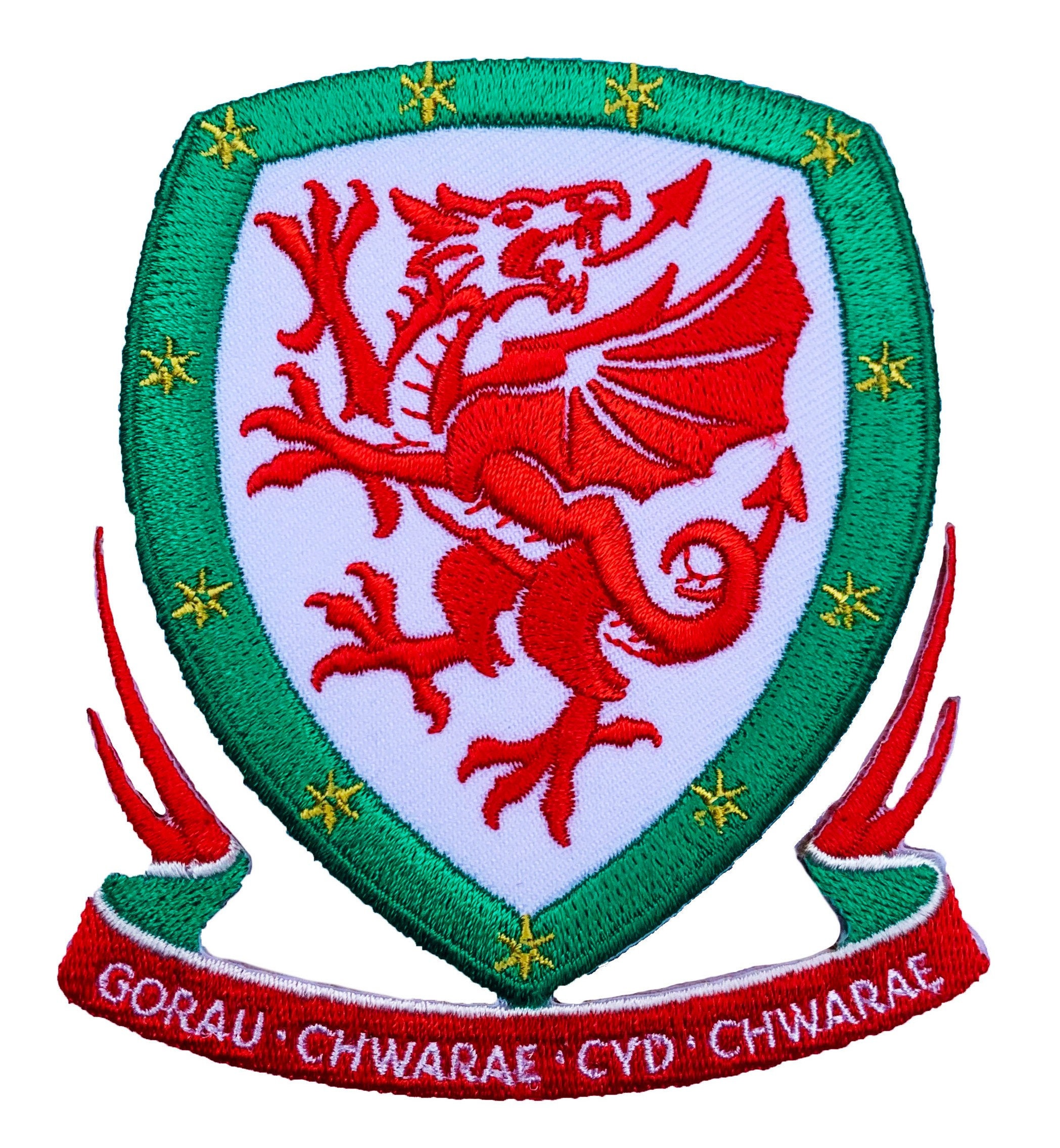 Wales Patch Embroidered Iron on Badge Soccer Crest ...