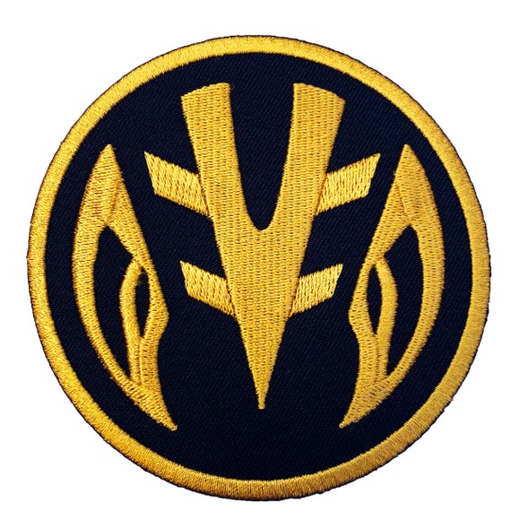 Power Rangers Patches Set Mighty Morphin Coins Embroidered Red Blue