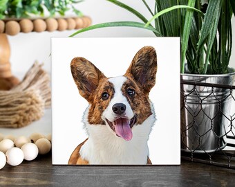Cardigan Corgi Coasters - Juego de 4 posavasos - Corgi Decor - orejas de corgi - regalo de corgi - decoración del hogar de corgi - idea de regalo para amantes del perro - corgi coaster