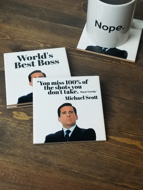 The Office Coasters Michael Scott 4 Piece Coaster Set the Office