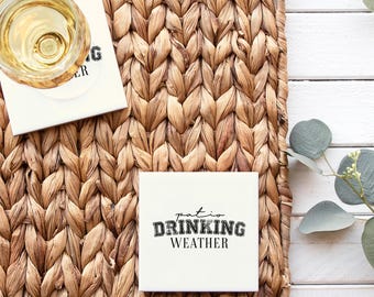 Posavasos para beber en el patio, posavasos para bebidas, regalo de inauguración de la casa, decoración de otoño, decoración de primavera, decoración de patio, regalo de cumpleaños para ella, mamá