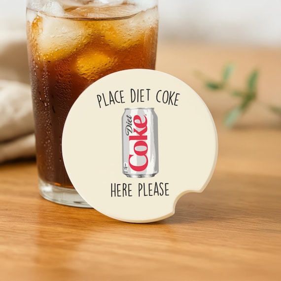 car cup coasters, diet coke car coaster, stocking stuffer, gift for her, funny gift, funny coaster, gifts under 10, gift for caffeine addict