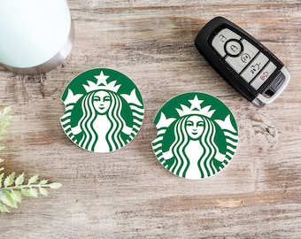 car cup coasters, starbucks gift, stocking stuffer, gift for her, funny gift, funny coaster, gifts under 10, gift for caffeine addict coffee