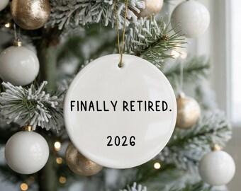 Adorno navideño de 2026, adorno navideño divertido, regalo de jubilación, elefante blanco, adorno de 2026, regalo de Navidad para un compañero de trabajo.