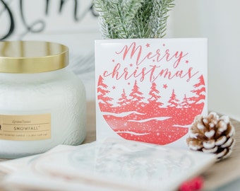 Christmas coasters - holiday coasters - merry christmas - Ho Ho Ho - Joy to the world - Happy holidays - holiday decor - cute holiday gift