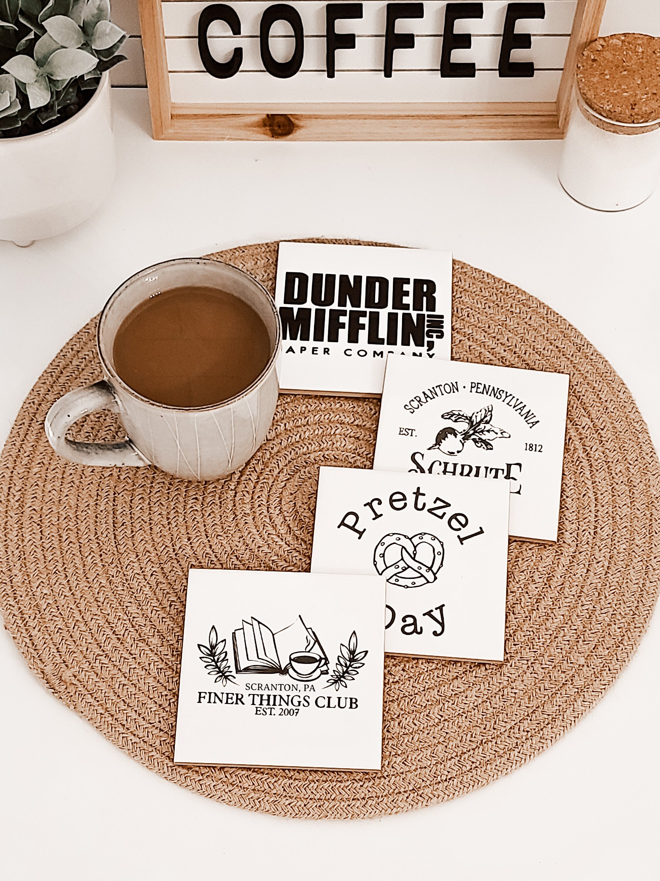 The Office Dunder Mifflin Coasters, Set of 6