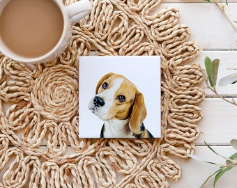 Beagle Coasters - Set of 4 Coasters - Dueño de Beagle- regalo para el amante de Beagle - Regalo de Beagle - linda decoración de perros - Decoración de Beagle - Beagle mom