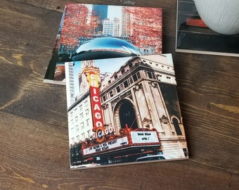 Chicago Coasters | Set of 4 - The bean, the L, subway, chicago river, chicago theatre, chicago gifts, Chicago decor, chicago illinois, gift