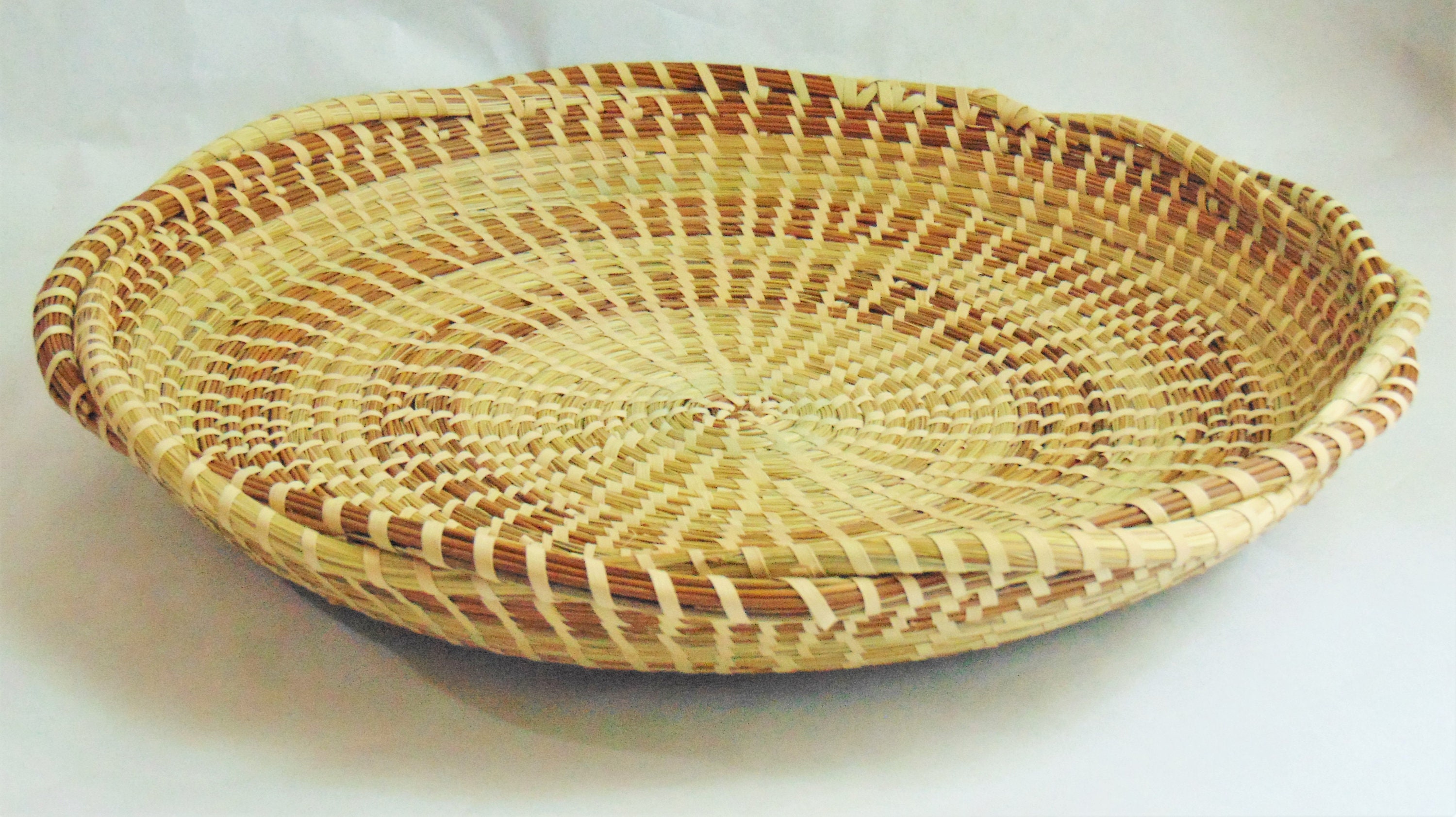 Sweetgrass Basket 17 inches /Sweetgrass Fanner Basket/Hand Etsy