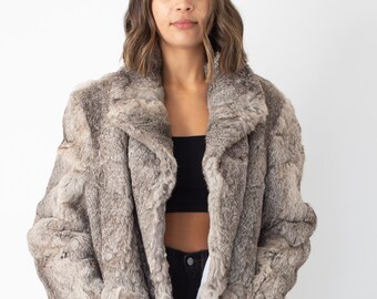 olivaceous fur jacket