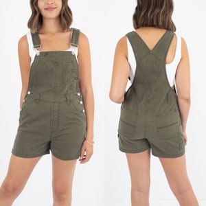 Green short sales overalls womens