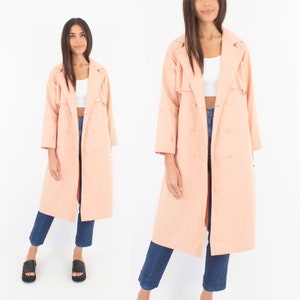 Peach trench coat online