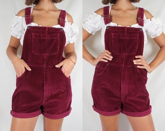 red overall shorts womens