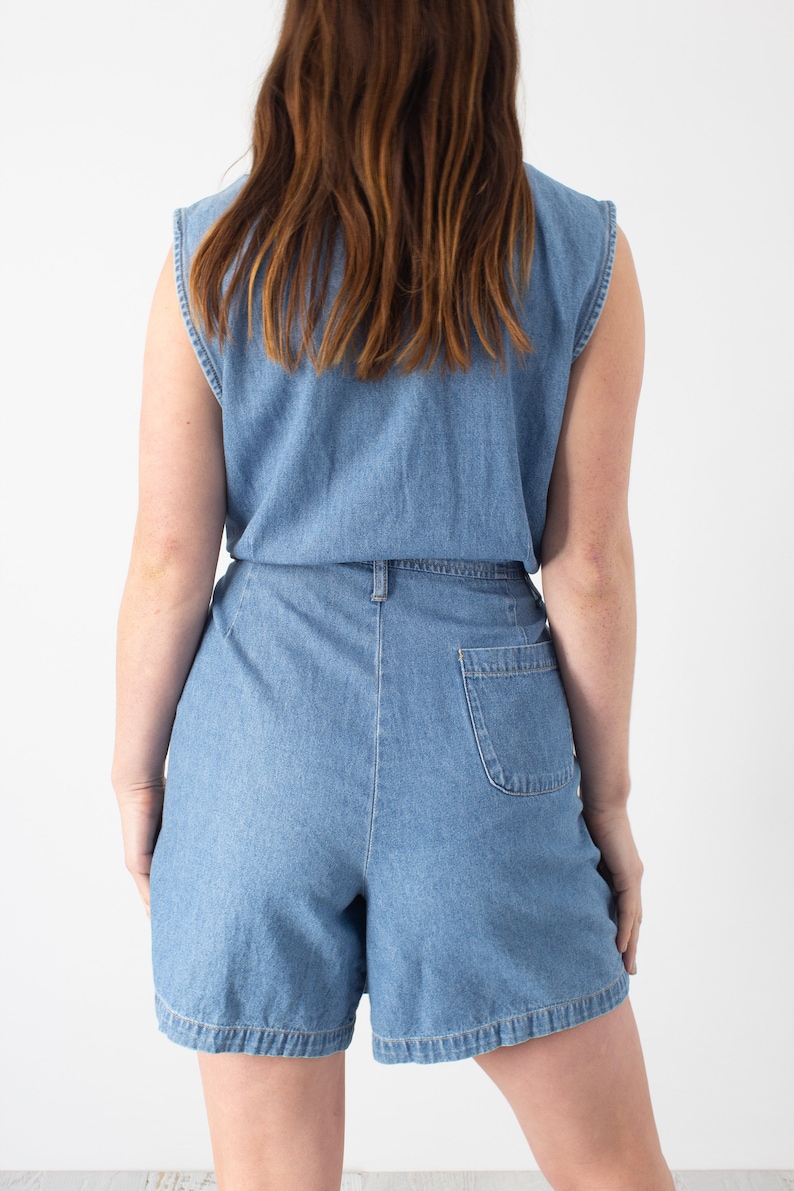 Denim Playsuit with Wrap Skirt Size LXL
