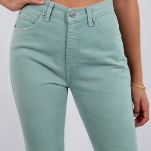 Vintage 80s 90s Mint Green Levis High Waist Cotton Jeans Size S AU/UK 8 US 4 image 5