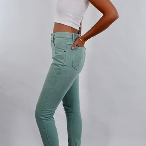 Vintage 80s 90s Mint Green Levis High Waist Cotton Jeans Size S AU/UK 8 US 4 image 6