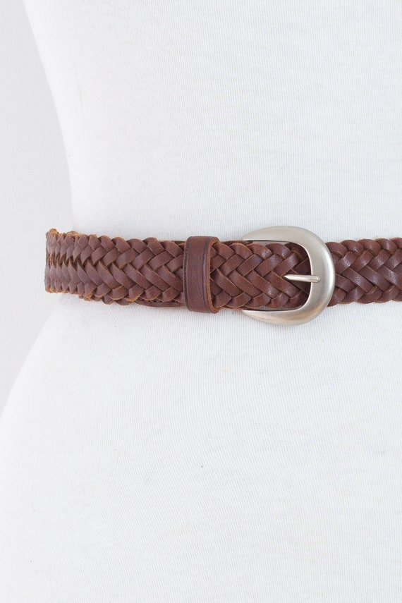 35mm Braided Belt With Leather Details For Men In Green - Foto 11