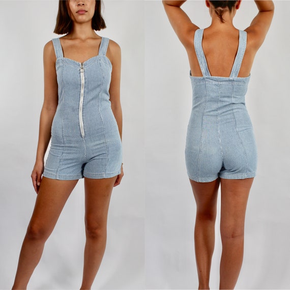 Playsuit // Vintage Playsuit // Denim Playsuit //… - image 1