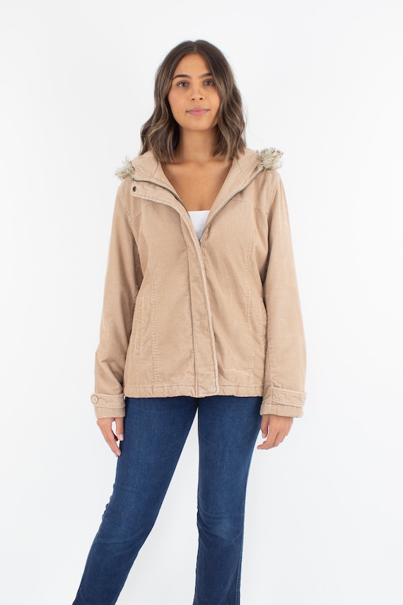 Tan hooded jacket new arrivals