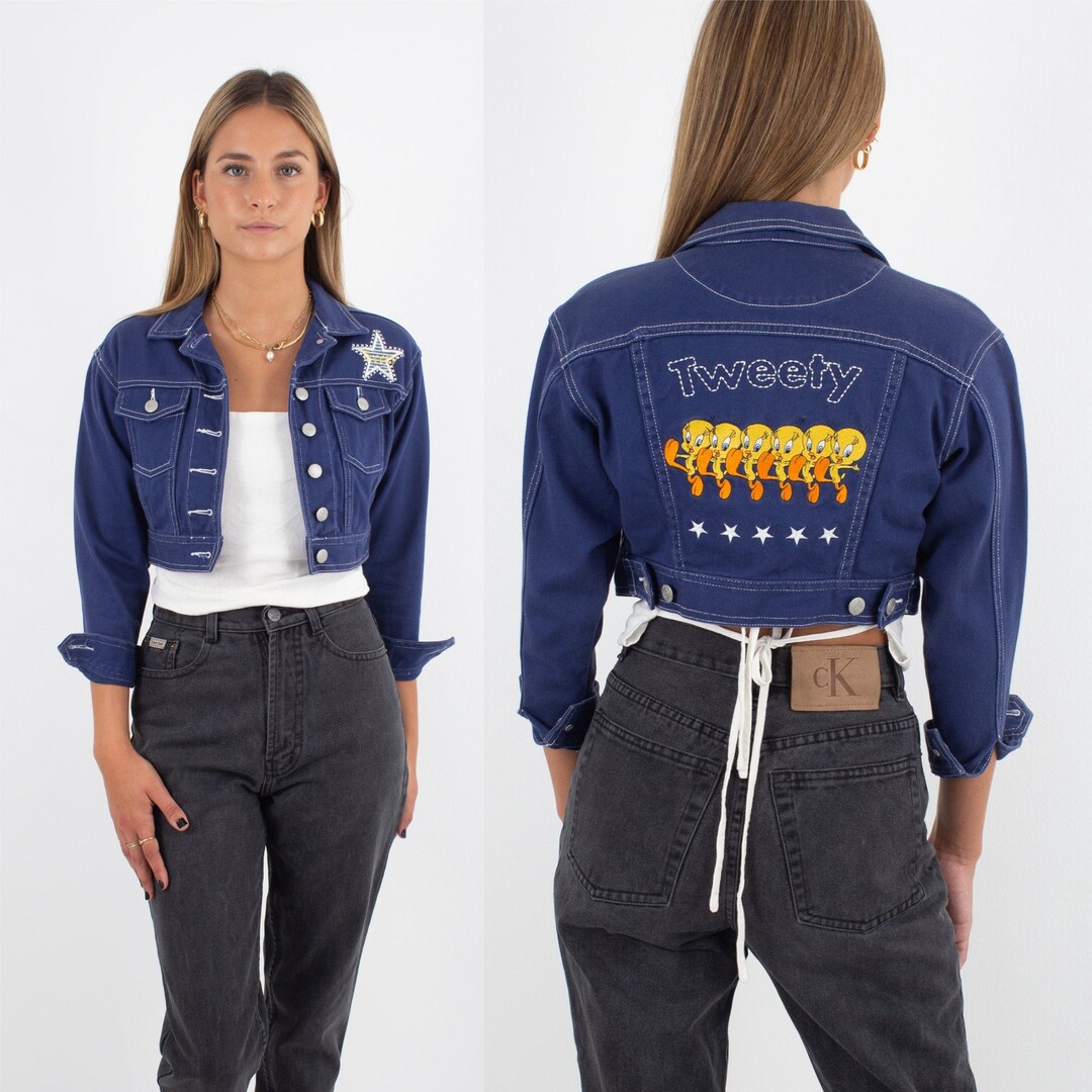 ジャケット・アウター Tweety Looney tunes Tweety Sylvester Cats Stadium jacket BASEBALL