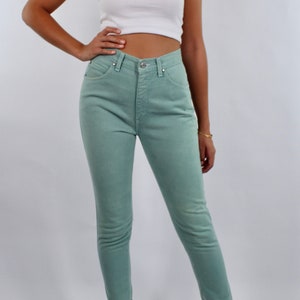 Vintage 80s 90s Mint Green Levis High Waist Cotton Jeans Size S AU/UK 8 US 4 image 2