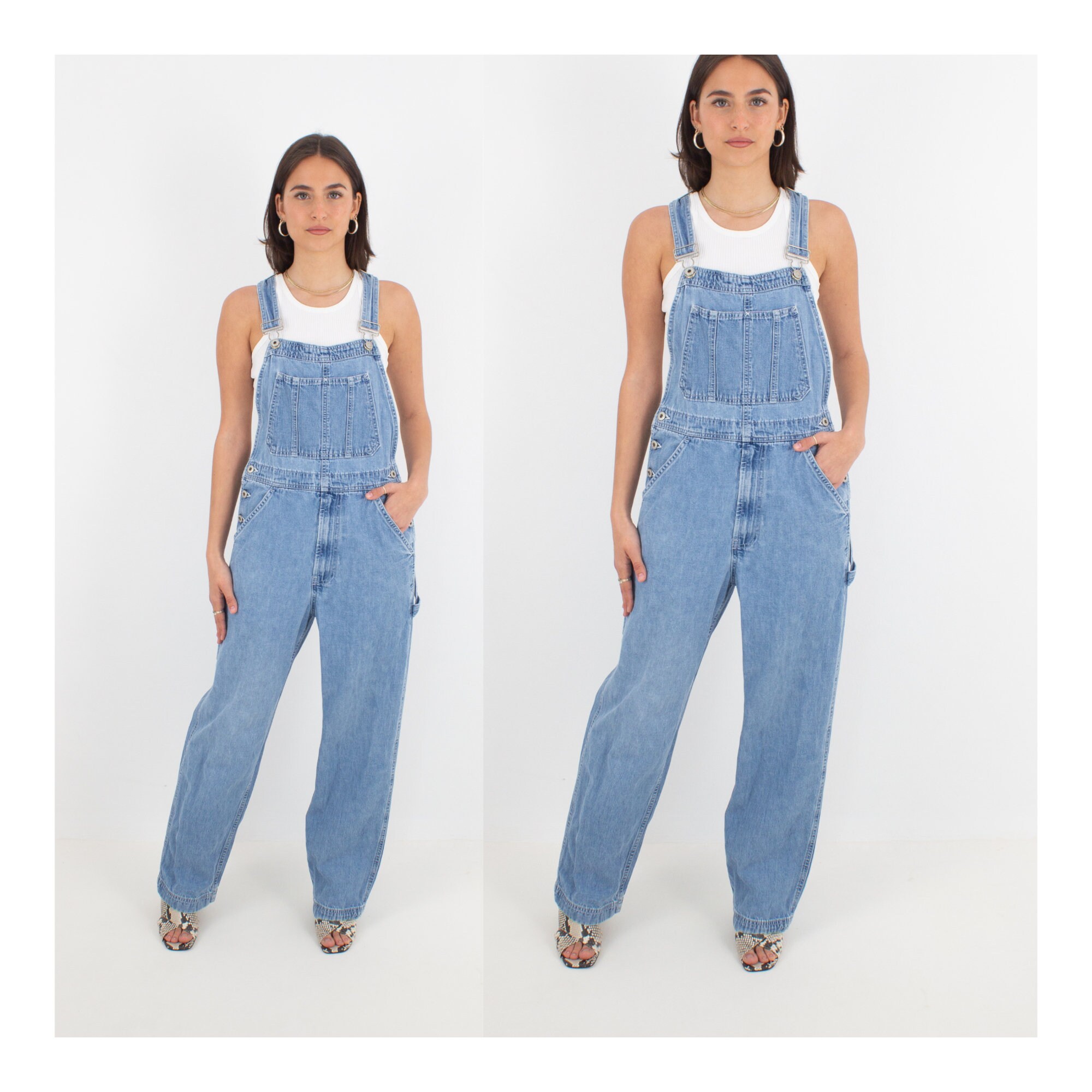 Adult denim hotsell overalls