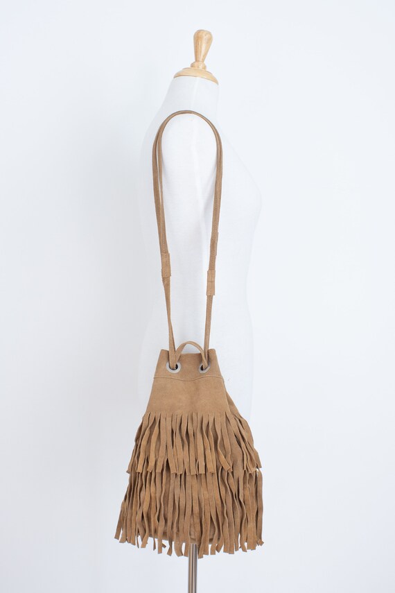 Light tan suede bag hotsell