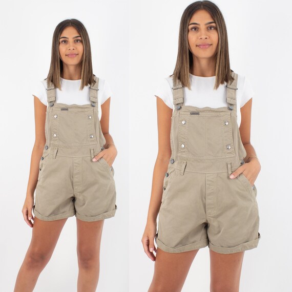 90s 1990s CK Calvin Klein Short Denim Overalls - W