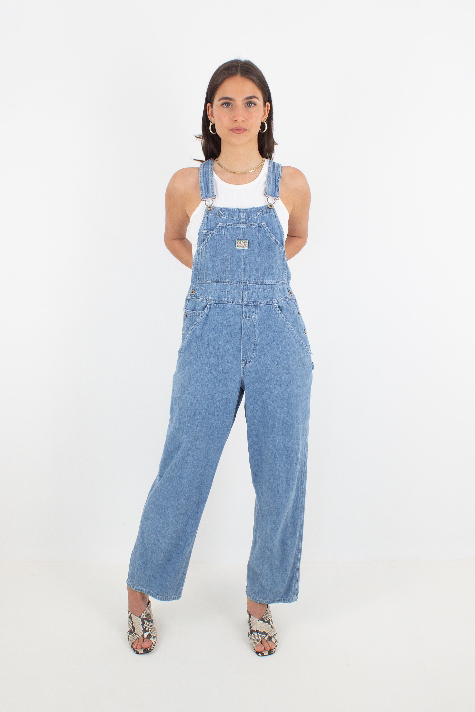90s 1990s Light Blue Long Denim Overalls Unisex Mens Ladies - Etsy