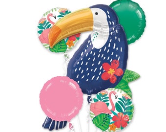 Toucan balloon bundle. Toucan decor. tropical party. Pool party decor. Summer Party Decor. Aloha party decor. tropical balloon. toucan party