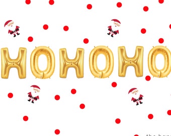 16"  HOHOHO balloons/banner