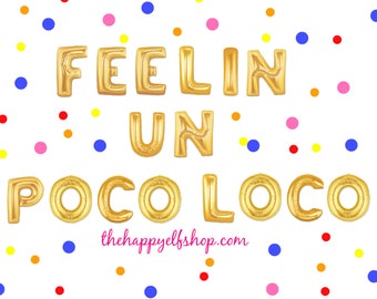 16" UN POCO loco balloon/banner. disney coco. coco balloons. coco party. coco banner. papel picado. disney coco balloon. coco party banner