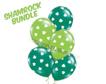 Shamrock balloons. St Patrick's day balloons. Clover balloon. St patrick's day. St patrick's day decor. Irish balloons. Green shamrock decor