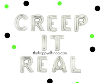 16" "Creep it real" balloon/banner. Halloween balloons. creep it real balloon. Halloween party supplies. halloween party. halloween decor