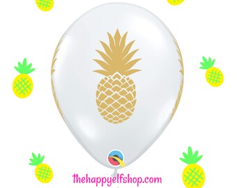 11" Pineapple clear latex balloon. pineapple balloon. pineapple balloons. latex balloons. clear latex pineapple. party supplies. tutti.
