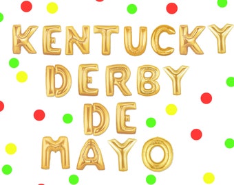 16" KENTUCKY DERBY de mayo balloons. Kentucky derby. kentucky derby party. cinco de mayo. derby decor. derby de mayo. taco bout a derby