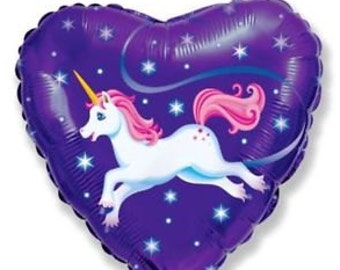 17" Unicorn Heart Balloon: Magical Party Decor