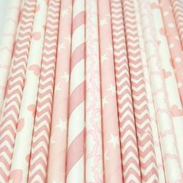 Baby pink straw variety. Wild one party supplies. Baby shower straws. Baby blue straws. Baby shower. Baby sprinkle decor