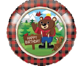 18" Lumberjack balloon. lumberjack balloons. lumberjack party. lumberjack birthday