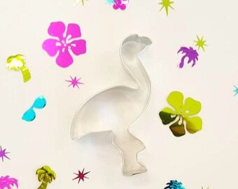 Flamingo Cookie Cutter 4": Tropical Party Decor, USA Made