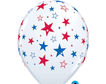11" Patriotic latex balloons. patriotic balloons. memorial day balloons. 4th of july balloons. patriotic party decor. memorial day bbq