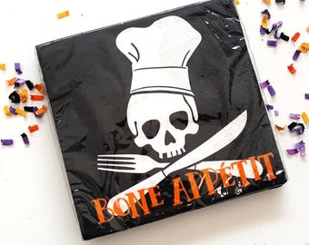 Skull napkins. Halloween party napkins. Halloween napkins. Halloween tableware. Halloween party decor. Halloween beverage napkins