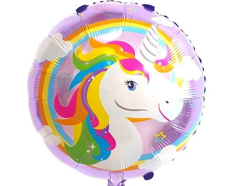 18" Unicorn balloon. Jumbo unicorn balloon. Unicorn balloons. Rainbow balloons. Magical party. Unicorn party supplies. Unicorn decor.
