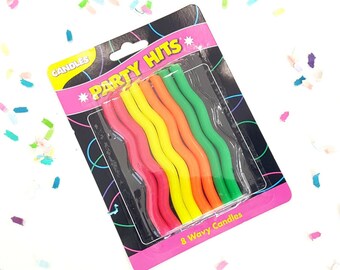 Neon birthday candle. Luau candles. Luau birthday party. Neon birthday party. Neon birthday decor. Pineapple party. watermelon party. neon