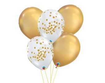 11" Gold and clear gold confetti balloons. clear confetti and gold. gold balloons. Gold confetti balloons. confetti  and gold balloons.