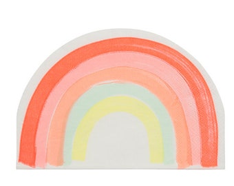 Meri Meri rainbow plates. rainbows. Uni party. Uni decor. Unicorn napkins. rainbow plates. Unicorn party supplies. Unicorn meri