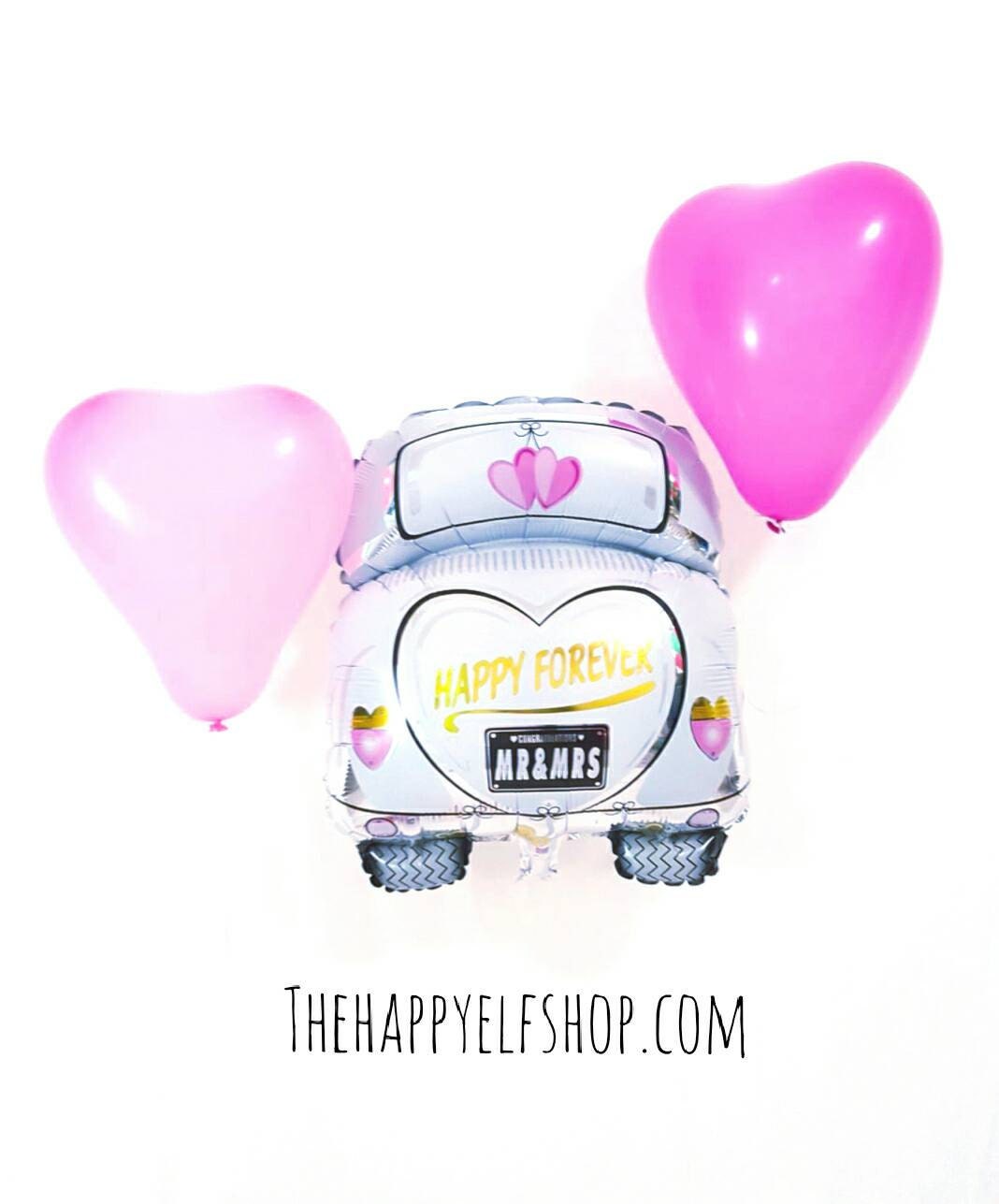 Just Married " Happy Forever " Mr & Mrs Helium Folien Ballon Wedding Car Party 