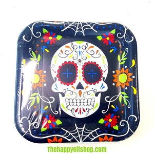 Suikerschedelborden. Dag van de dode servetten. Halloween-servetten. Halloween-servies. coco feestdecoratie. cocofeestje. Coco party servetten