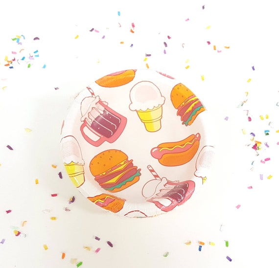 Retro Food Paper Bowls: 50s Party Decor
