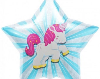 18" Unicorn Balloon: Jumbo Starburst Party Decor